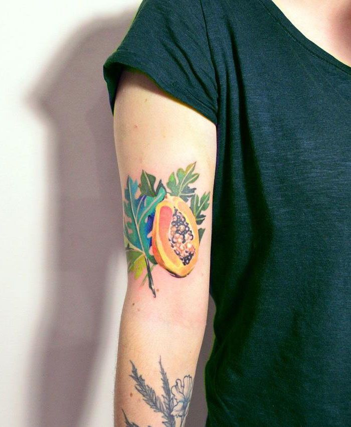 30 Perfect Papaya Tattoos to Inspire You