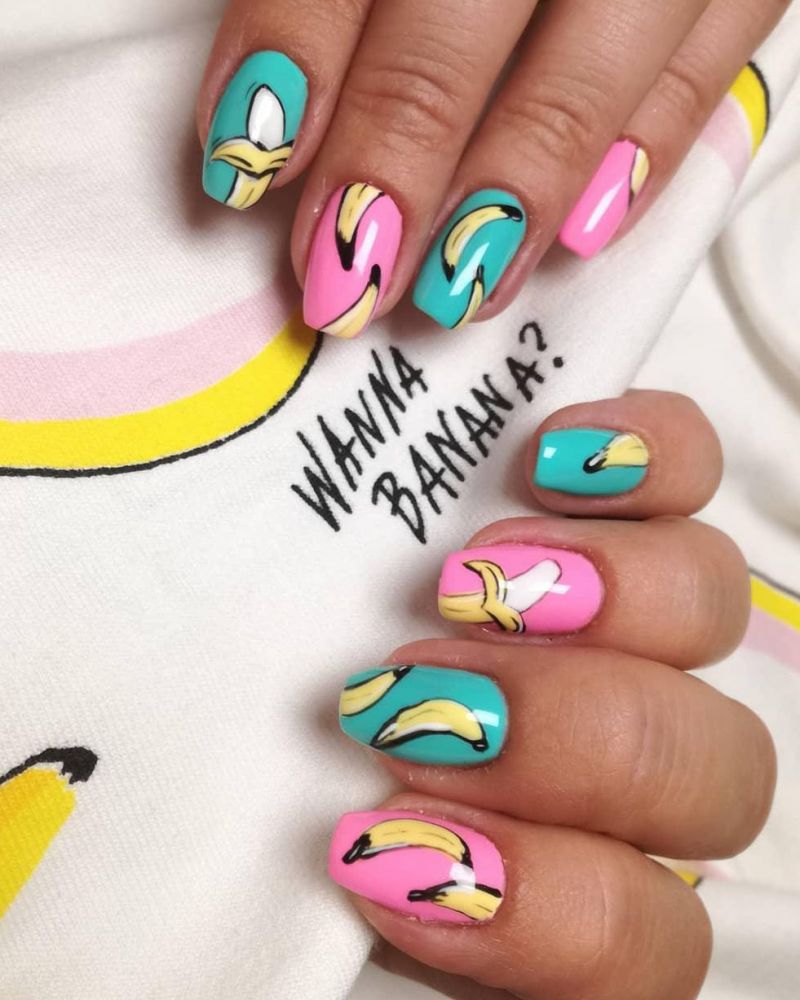 30 Stylish Banana Nail Art Designs You Can Copy