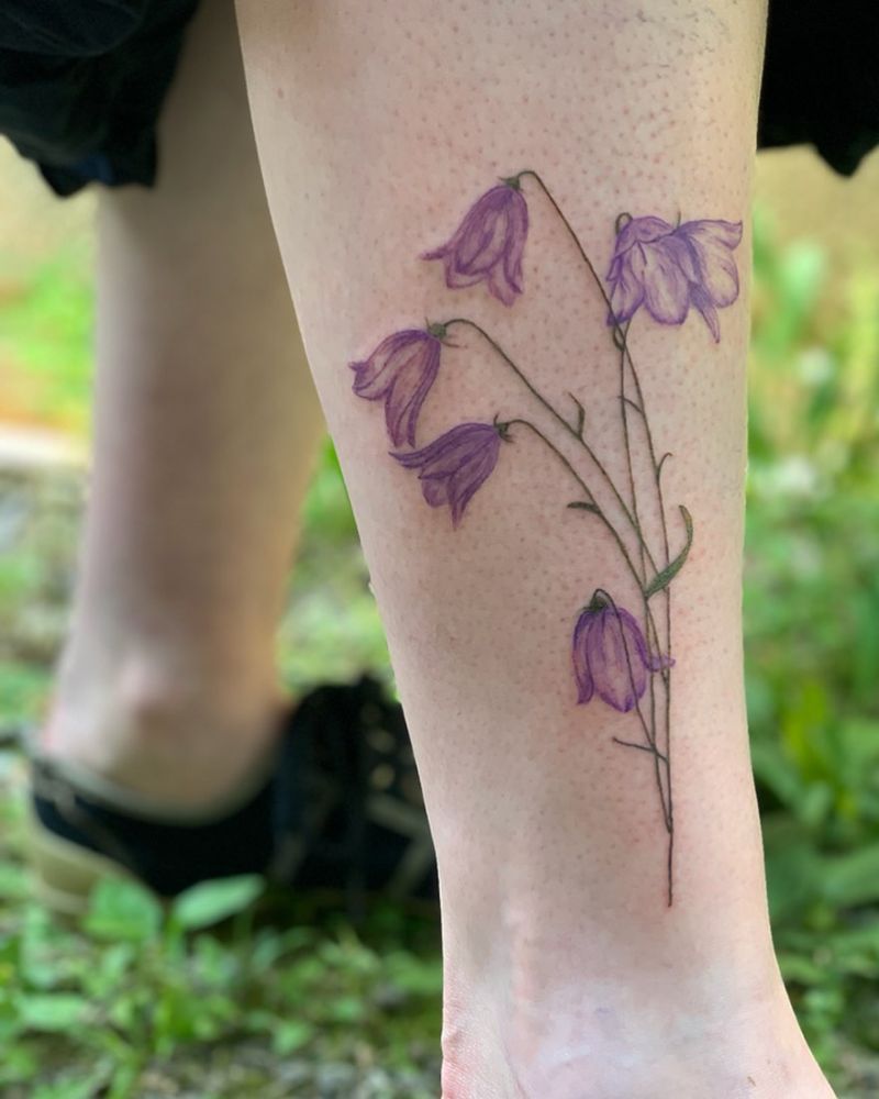 30 Great Bellflower Tattoos to Inspire You