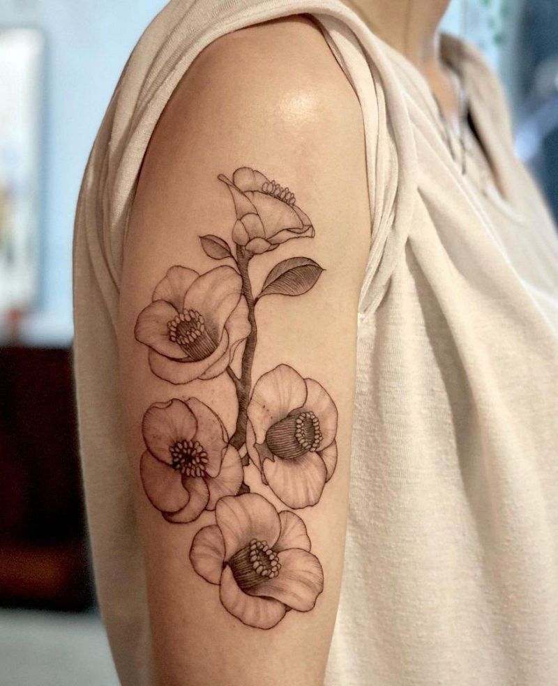 30 Pretty Camellia Tattoos You Must Love
