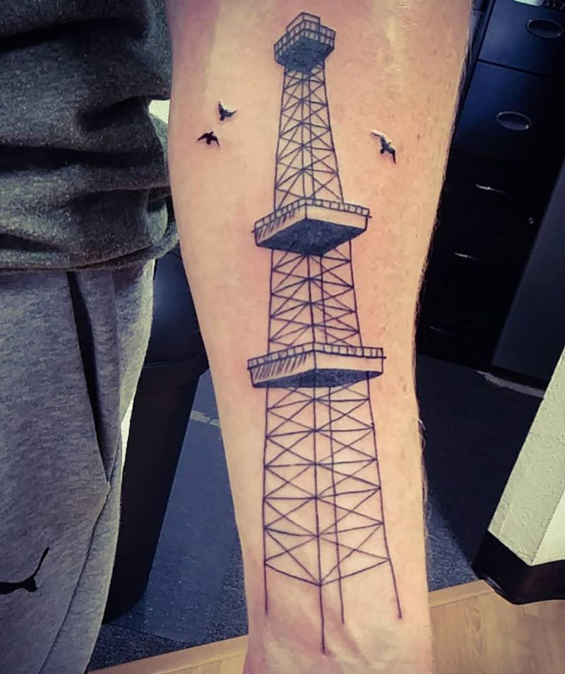 30 Pretty Oil Rig Tattoos You Can Copy