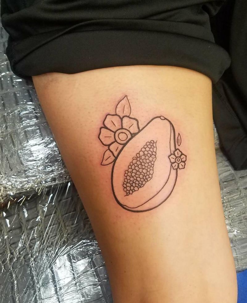 30 Perfect Papaya Tattoos to Inspire You