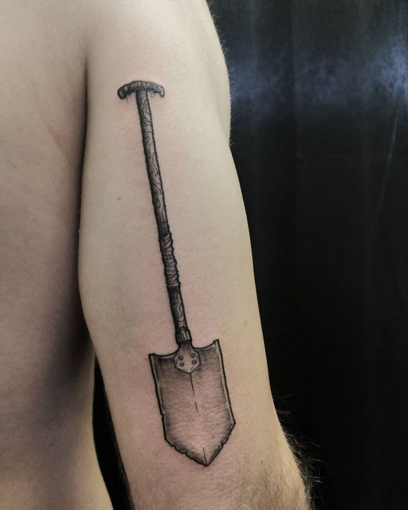 30 Perfect Shovel Tattoos You Must Love