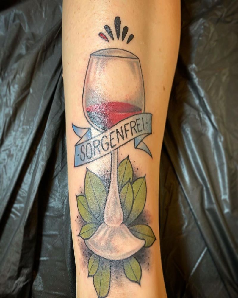 30 Pretty Wine Tattoos You Can Copy