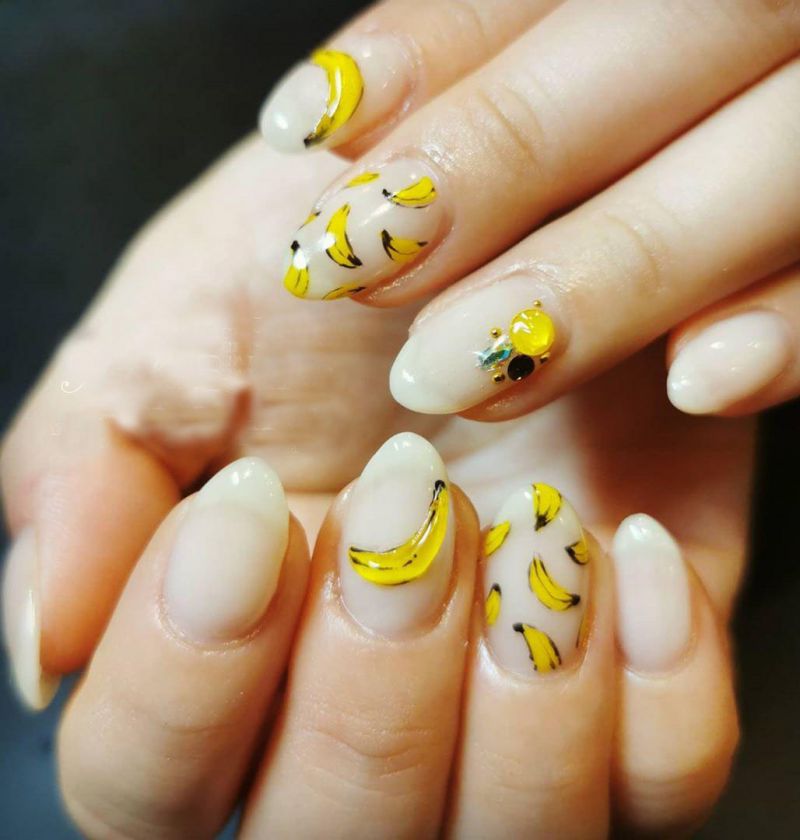 30 Stylish Banana Nail Art Designs You Can Copy