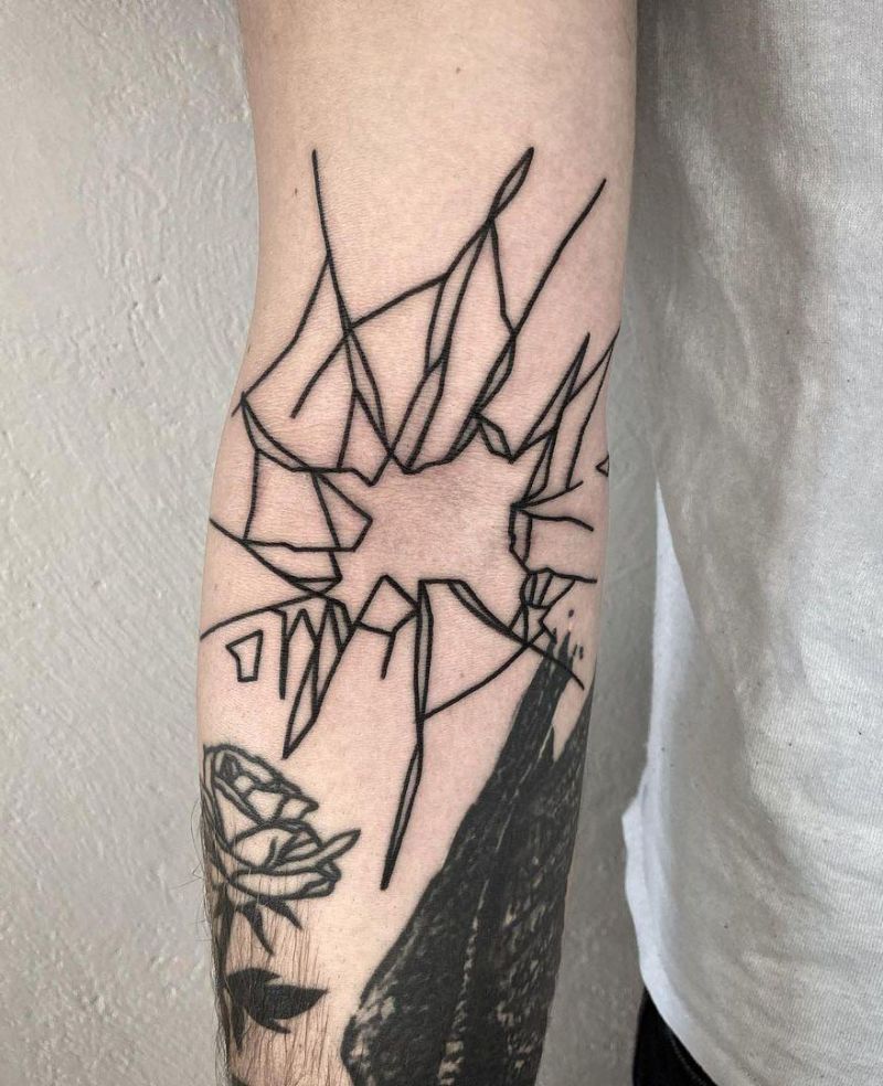 30 Pretty Broken Glass Tattoos You Need to Copy