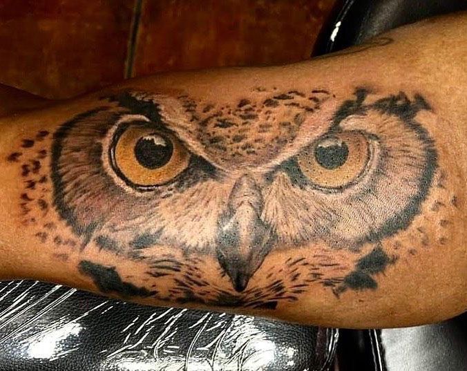 30 Pretty Owl Eye Tattoos You Can Copy