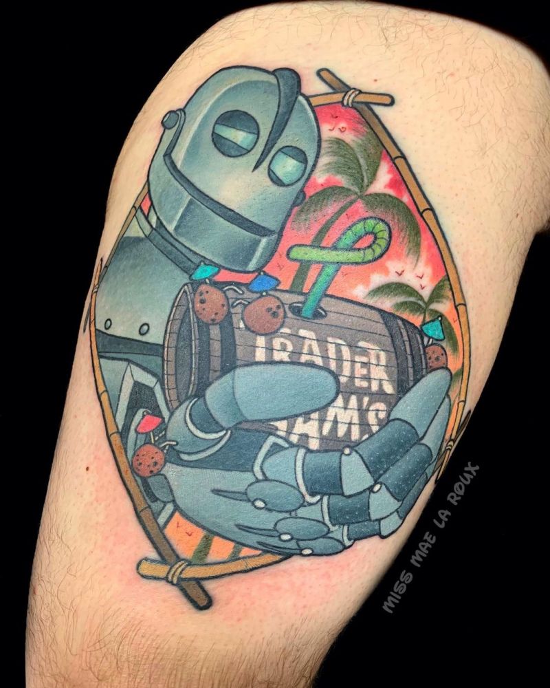 30 Pretty Robot Tattoos You Will Love