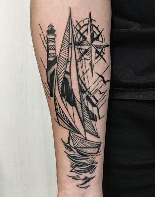 30 Pretty Sailboat Tattoos You Must Love