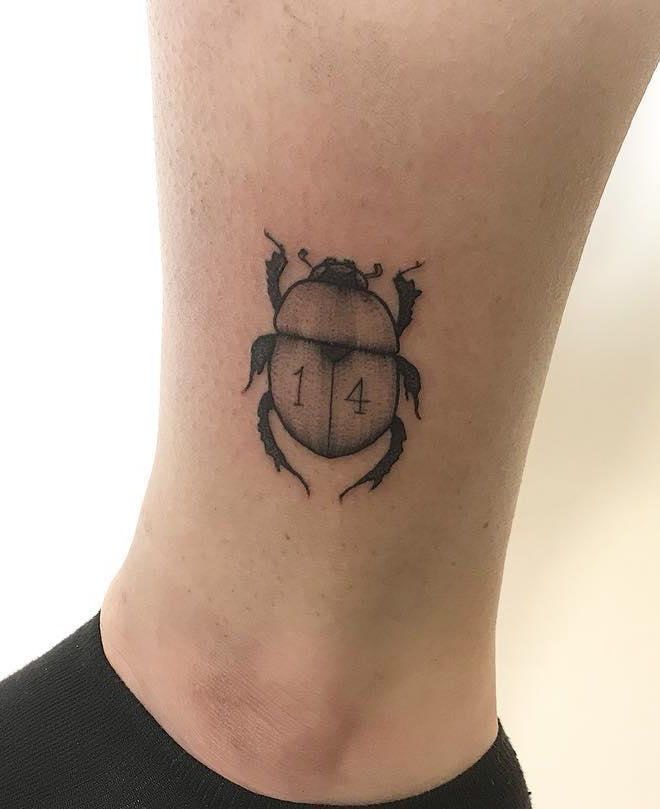 24 Pretty Dung Beetle Tattoos For Inspiration