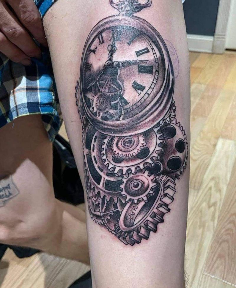 30 Pretty Gear Tattoos You Can Copy