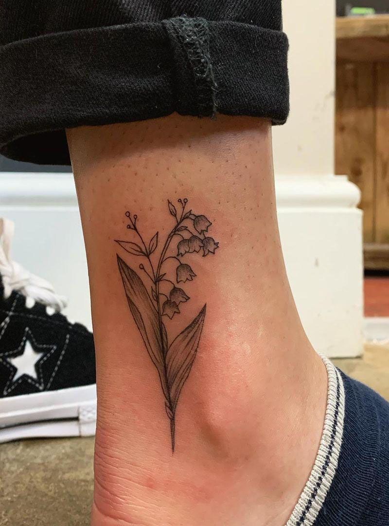 30 Pretty Lily of the Valley Tattoos to Inspire You