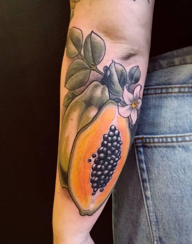 30 Perfect Papaya Tattoos to Inspire You