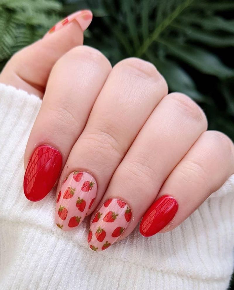 30 Trendy Strawberry Nails Make You Attractive