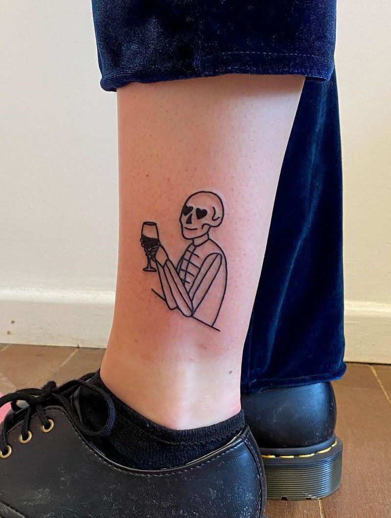 30 Pretty Wine Tattoos You Can Copy