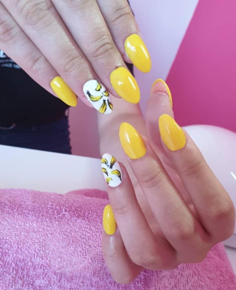 30 Stylish Banana Nail Art Designs You Can Copy