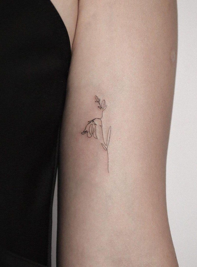 30 Great Bellflower Tattoos to Inspire You