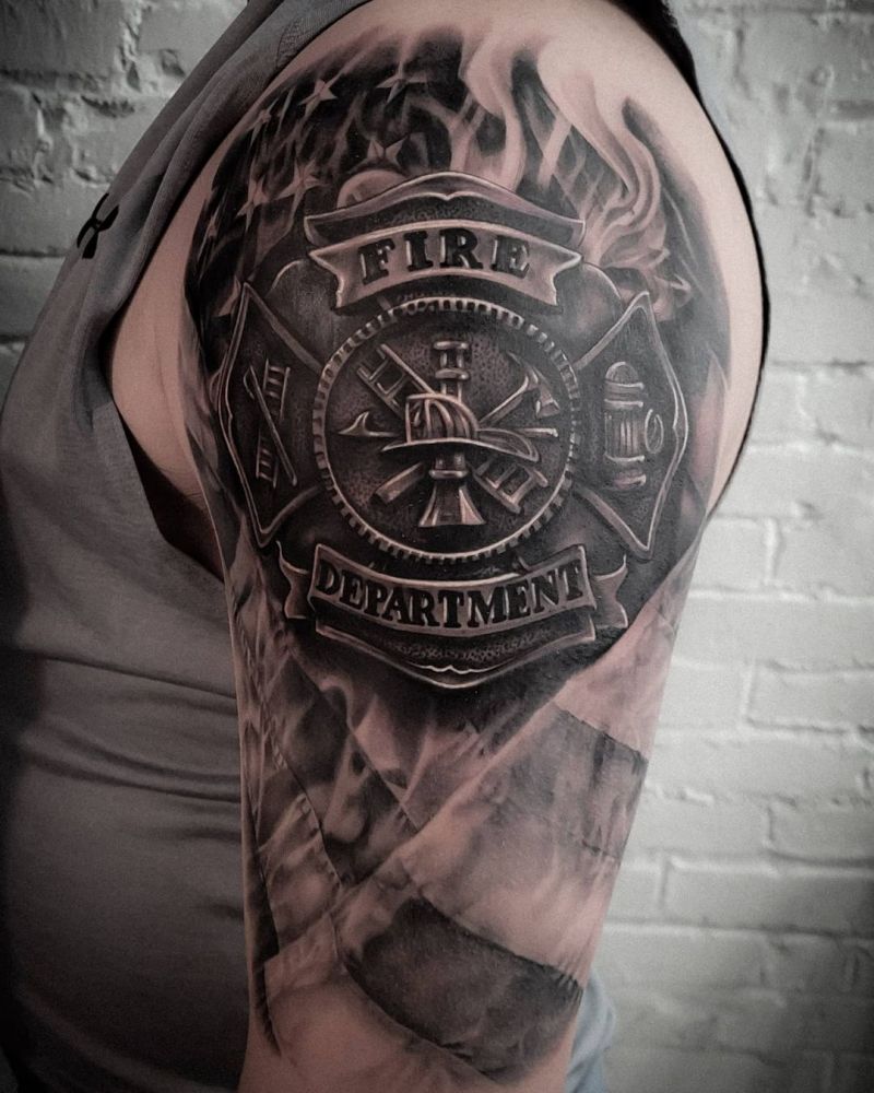 30 Pretty Firefighter Tattoos You Must Love