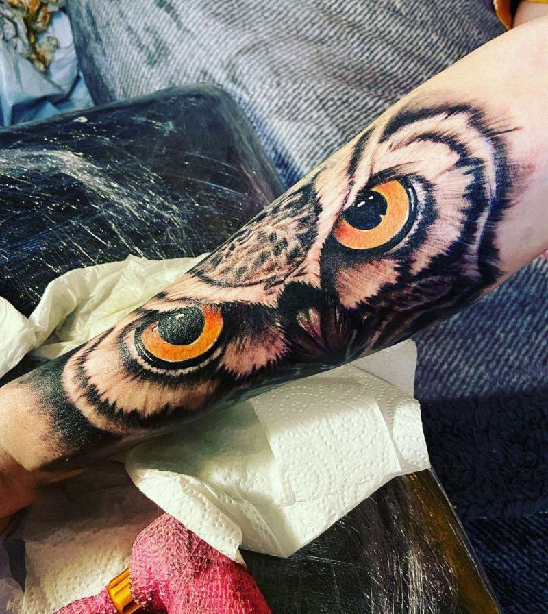 30 Pretty Owl Eye Tattoos You Can Copy
