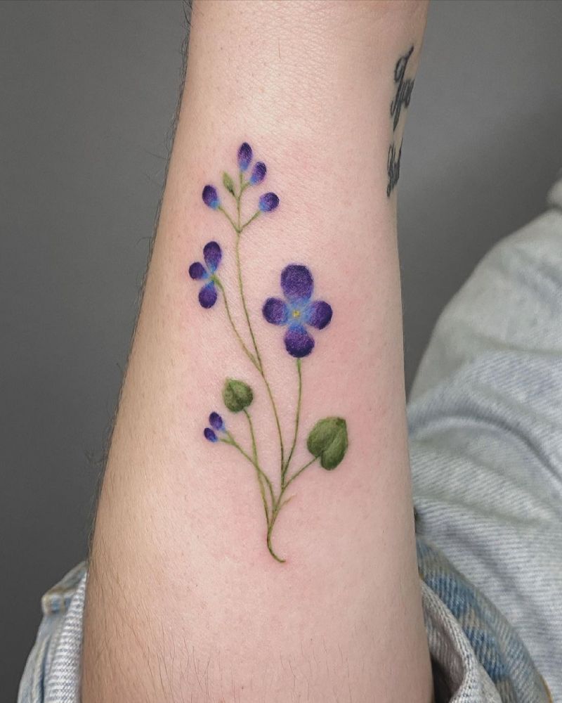 30 Pretty Violet Tattoos You Need to Copy