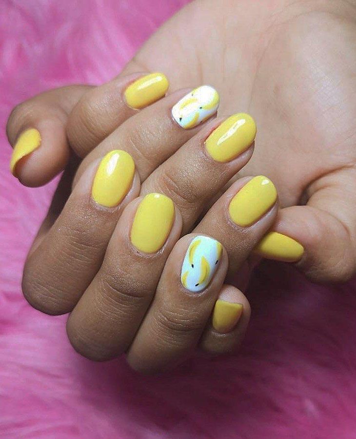 30 Stylish Banana Nail Art Designs You Can Copy