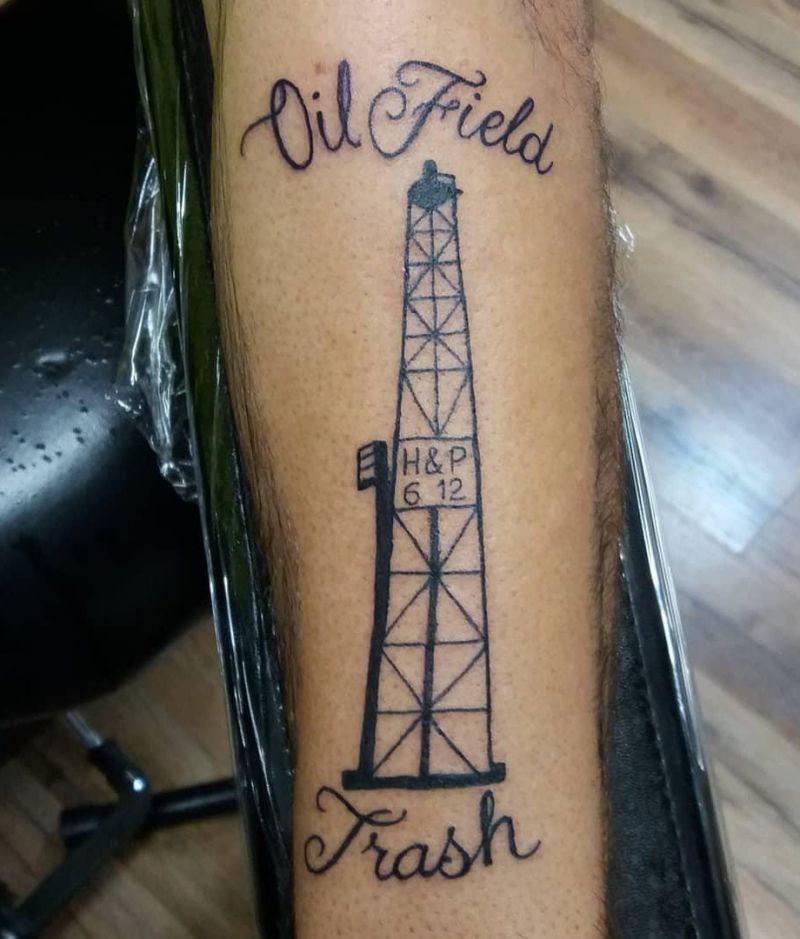 30 Pretty Oil Rig Tattoos You Can Copy