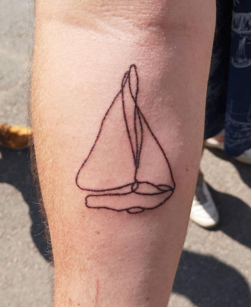 30 Pretty Sailboat Tattoos You Must Love