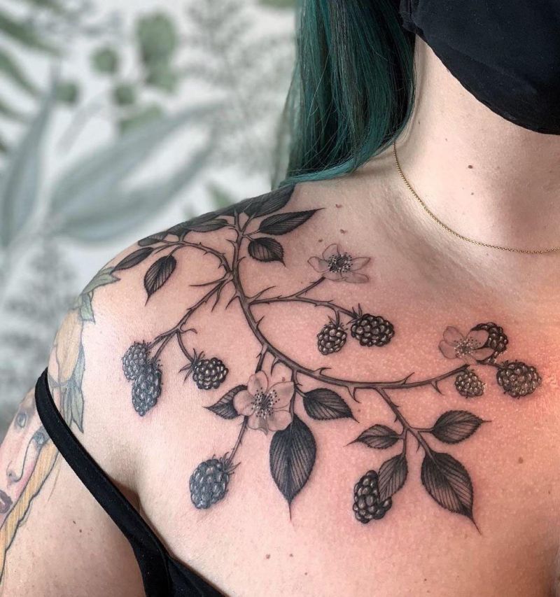 30 Pretty Blackberry Tattoos You Will Like