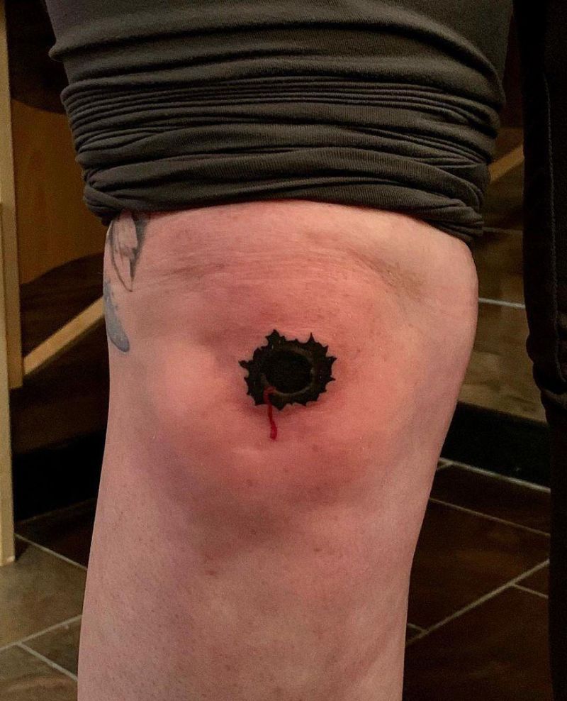 30 Great Bullet Hole Tattoos to Inspire You