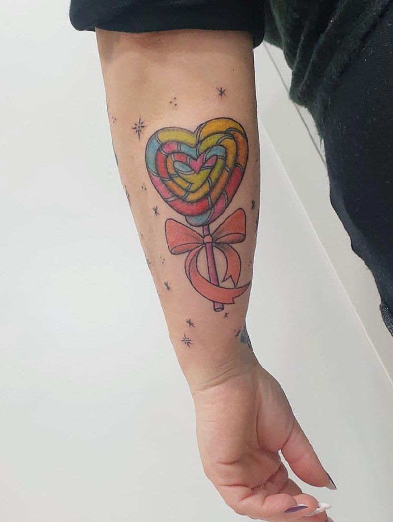 30 Pretty Lollipop Tattoos You Will Love