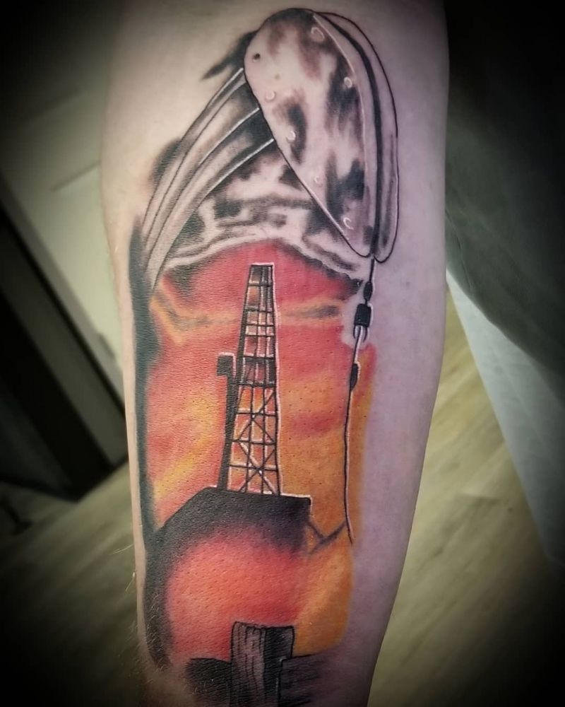 30 Pretty Oil Rig Tattoos You Can Copy