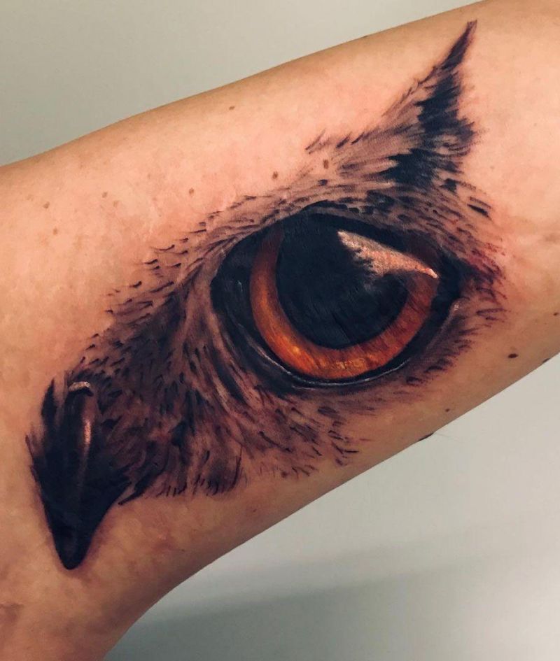 30 Pretty Owl Eye Tattoos You Can Copy