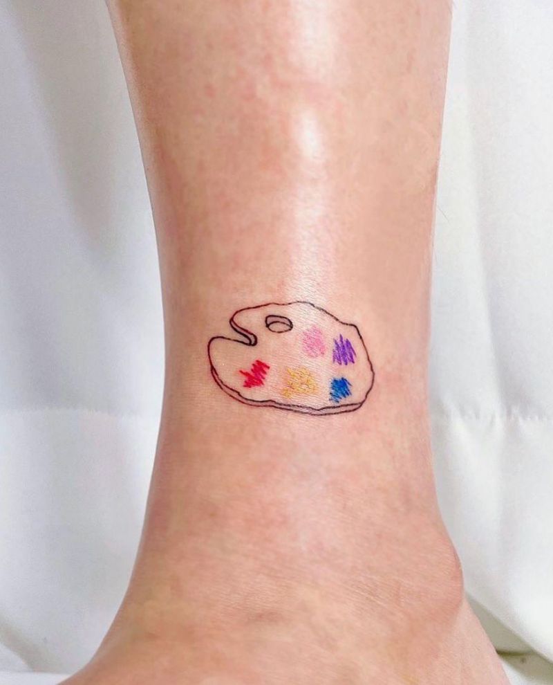 30 Pretty Paint Palette Tattoos You Must Love