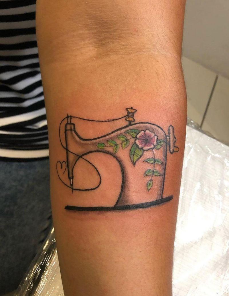 30 Pretty Sewing Machine Tattoos You Must Love