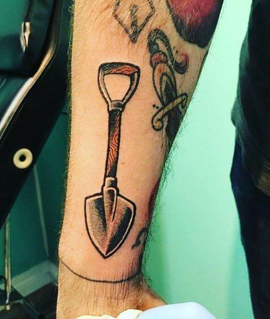 30 Perfect Shovel Tattoos You Must Love