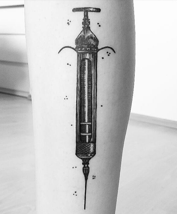 30 Pretty Syringe Tattoos You Will Love