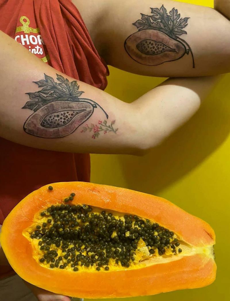 30 Perfect Papaya Tattoos to Inspire You