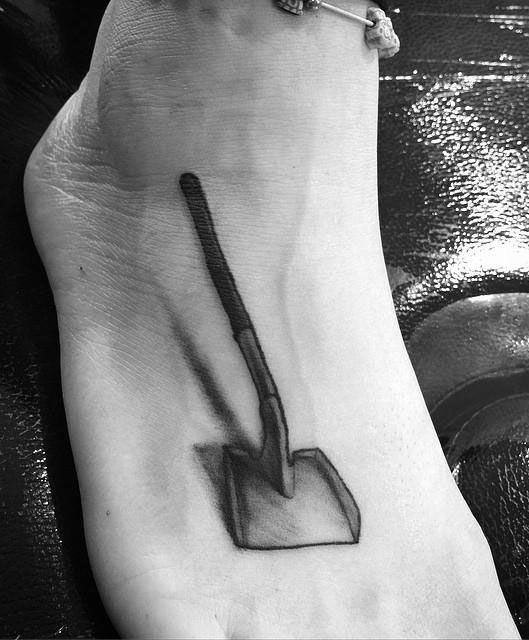 30 Perfect Shovel Tattoos You Must Love