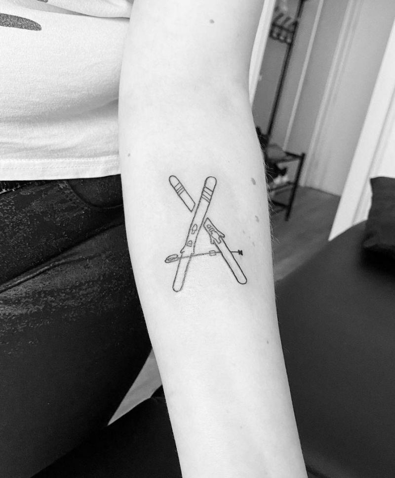 30 Pretty Skiing Tattoos You Must Try