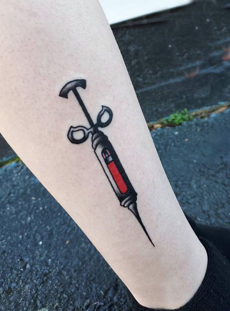 30 Pretty Syringe Tattoos You Will Love