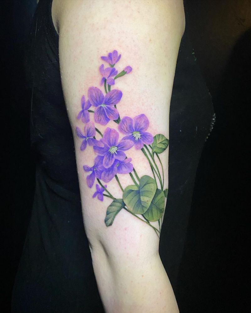 30 Pretty Violet Tattoos You Need to Copy