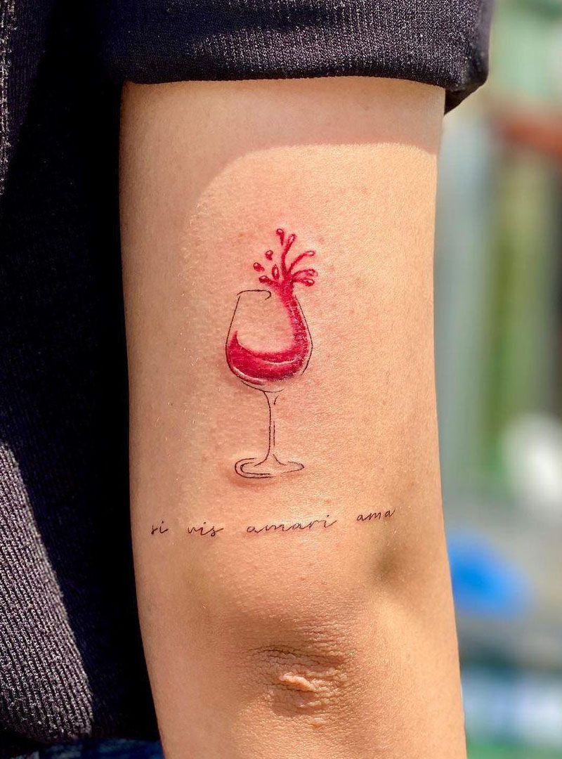 30 Pretty Wine Tattoos You Can Copy