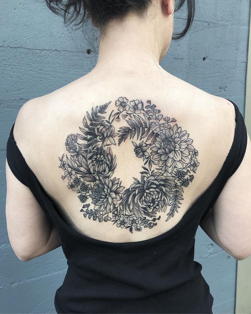 30 Perfect Wreath Tattoos Make You Attractive