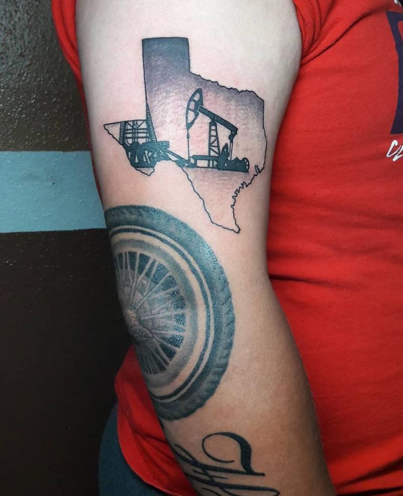 30 Pretty Oil Rig Tattoos You Can Copy