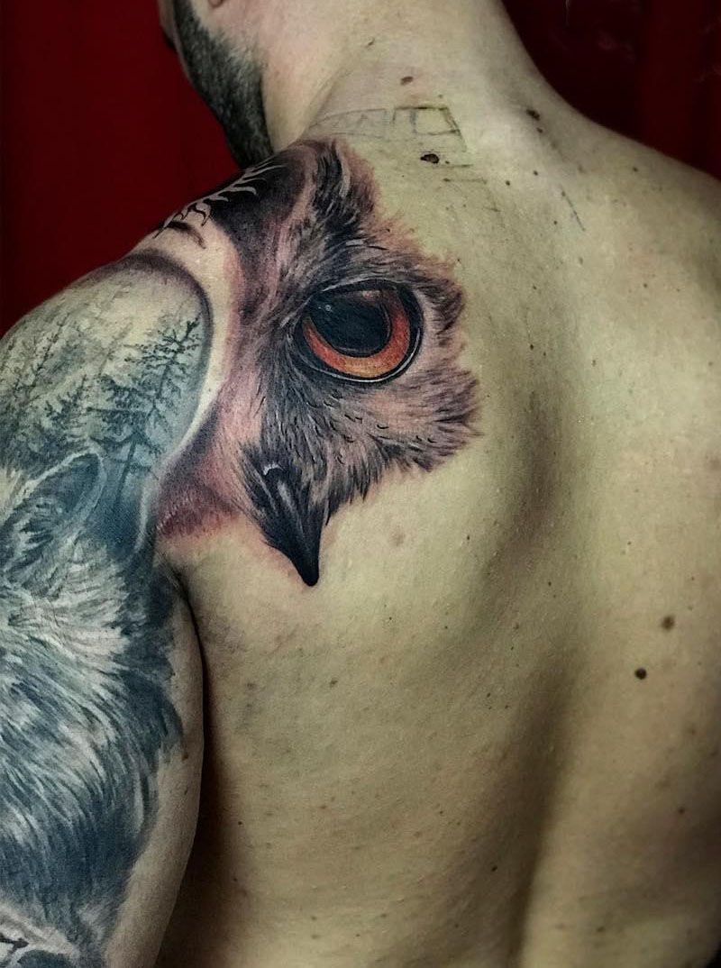 30 Pretty Owl Eye Tattoos You Can Copy