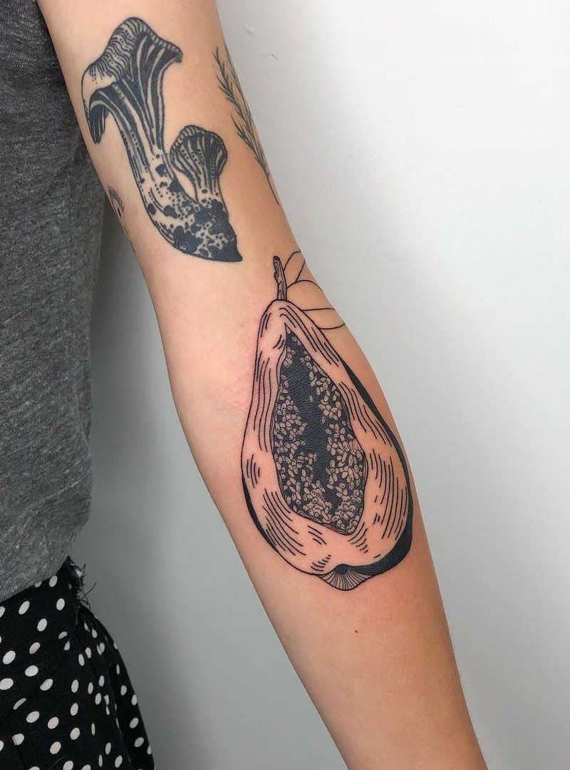 30 Perfect Papaya Tattoos to Inspire You