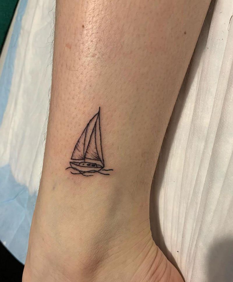 30 Pretty Sailboat Tattoos You Must Love