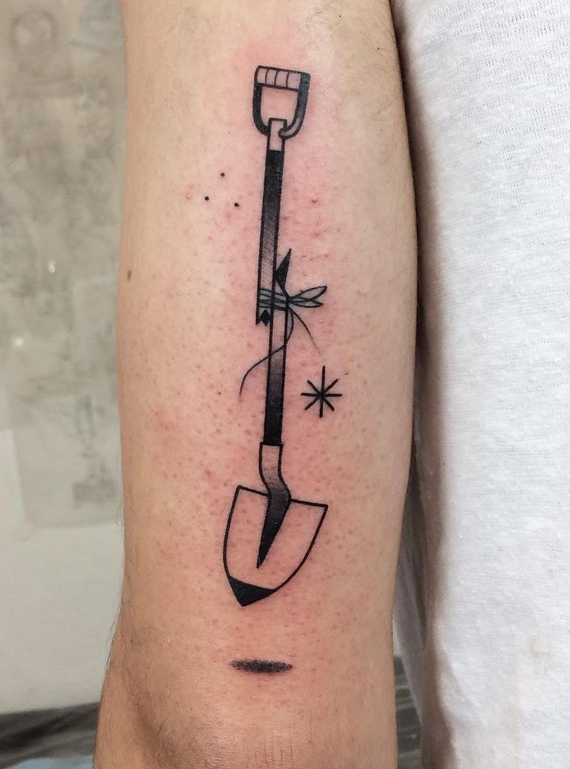 30 Perfect Shovel Tattoos You Must Love