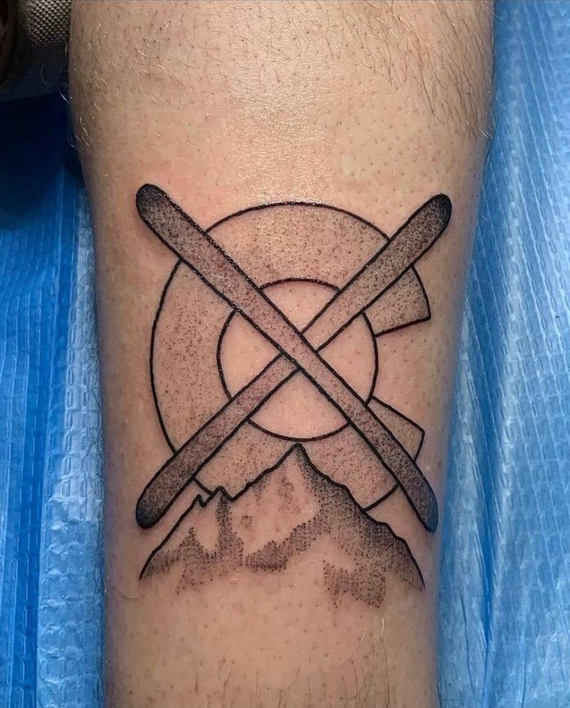 30 Pretty Skiing Tattoos You Must Try