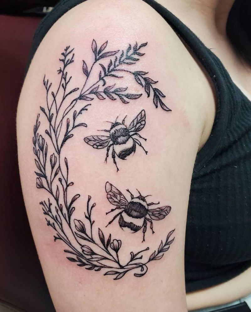 30 Pretty Bumble Bee Tattoos You Can Copy